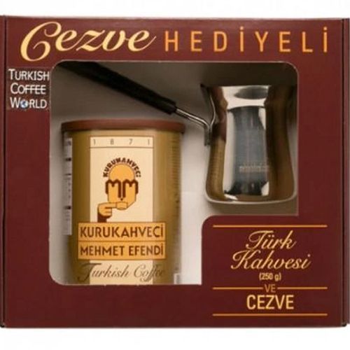Набір кава мелена Kurukahveci Turkish coffee 250 г + турка