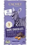 Шоколад  CACHET 180г dark chocolate almonds & sea salt 22118