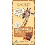 Шоколад CACHET 180г milk chocolate brownie & pretzel 22119