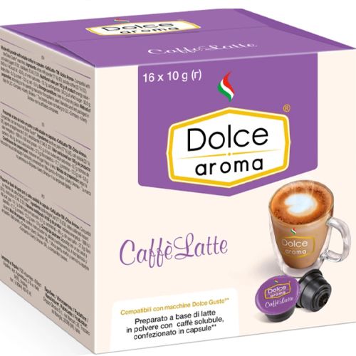 Кава в капсулах Dolce Aroma Caffe Latte для системи Dolce Gusto 10 г х 16 шт.