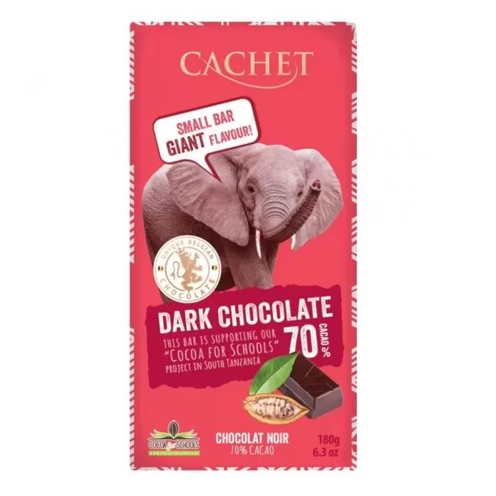 Шоколад CACHET 180г dark chocolate 70% 22117