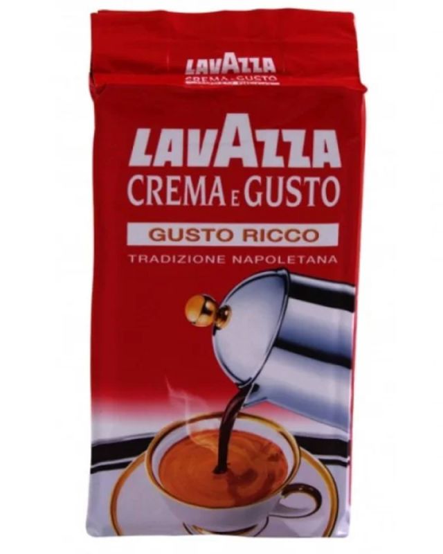Кава мелена Lavazza Крем Густо Рікко 250г (мел) червона ІТ