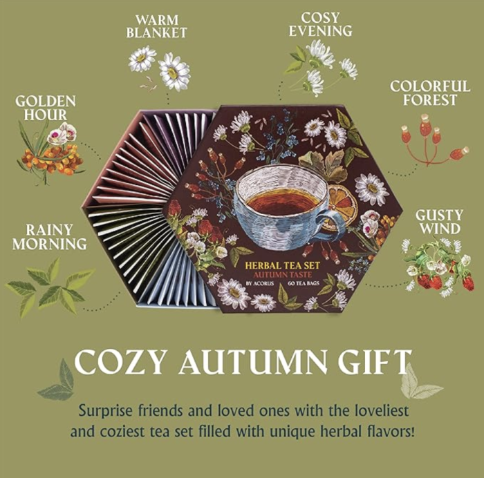 Чайний набір Autumn Taste set 60 пакетиків, 6 смаків, 105 г