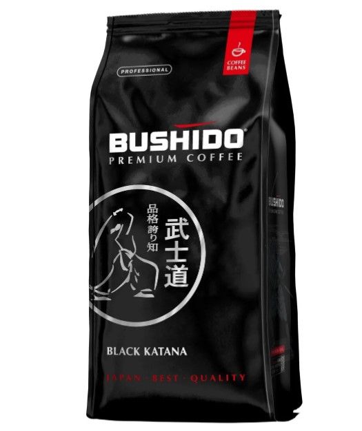 BUSHIDO кава в зернах Black Katana - 1кг чорний