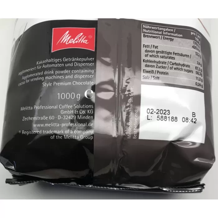 MELITTA Гарячий шоколад Cioccolata Premium Choco 1кг