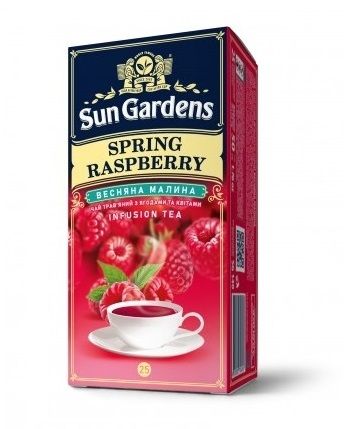 Чай трав'яний Sun Gardens Spring Raspberry, 25 пакетиків