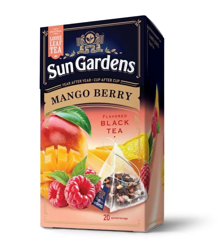 Чай чорний Sun Gardens Mango Berry, 32 г, 20 пірамідок
