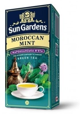Чай зелений Sun Gardens Moroccan Mint, 25 пакетиків