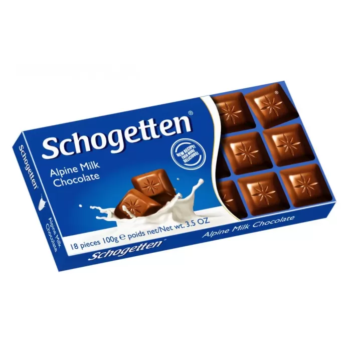 Шоколад Schogetten Альпійський молочний, 100 г.