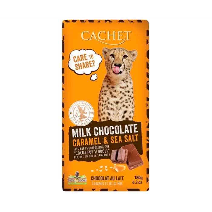 Шоколад CACHET 180г milk chocolate caramel & sea salt 22120
