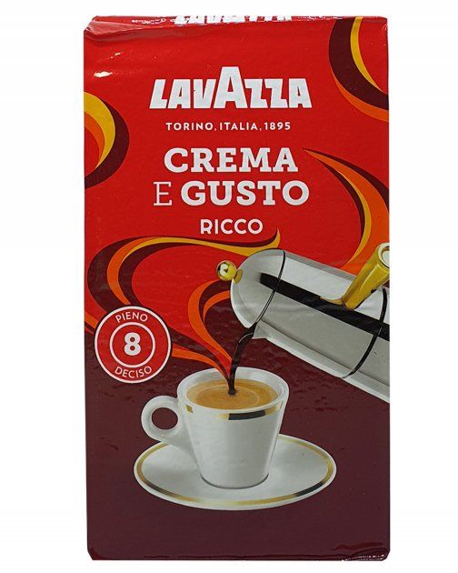 Кава мелена Lavazza Крем Густо Рікко 250г (мел) червона ІТ