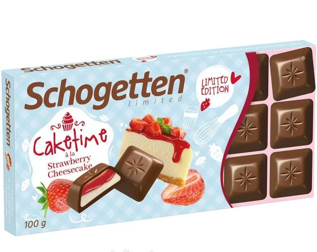Шоколад 100г Schogetten Caketime Strawberry 100 г.